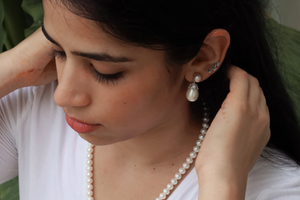 Sparkle pearl earrings