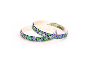Silver bangle with enamel work  (meena) speciality from rajasthan 7