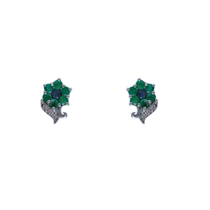 buy sapphire emerald silver studs online