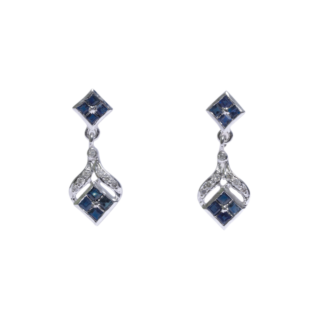 rhodium silver plated earrings