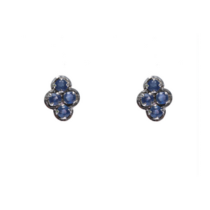 sapphire silver earrings