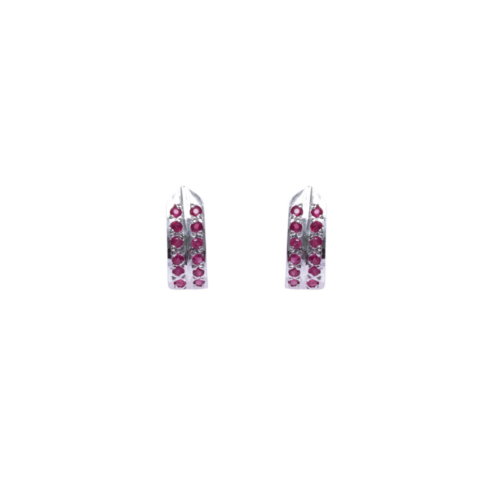 ruby silver earrings online