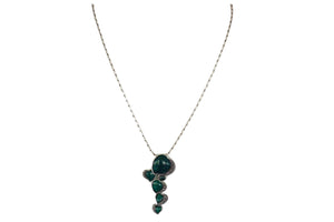 Green onyx pendant with marcasite design 1